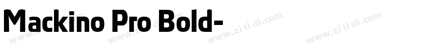 Mackino Pro Bold字体转换